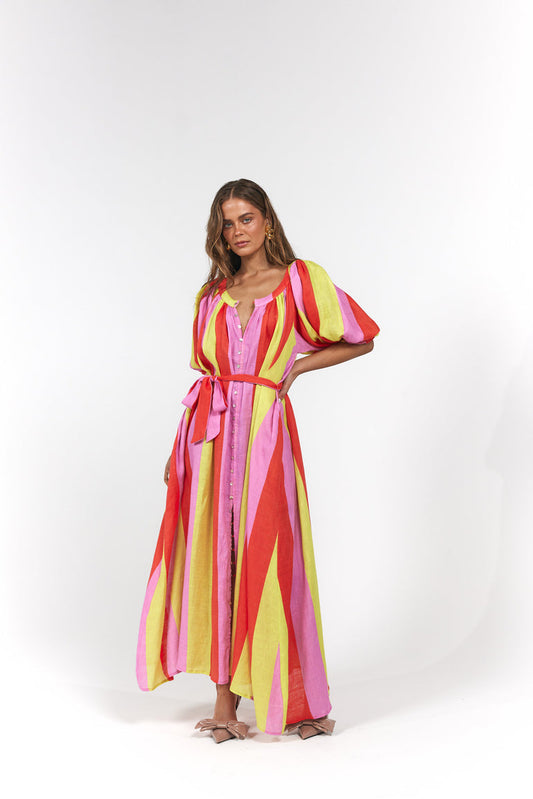 La Bohème Girls Camila Maxi Dress Candy Stripe
