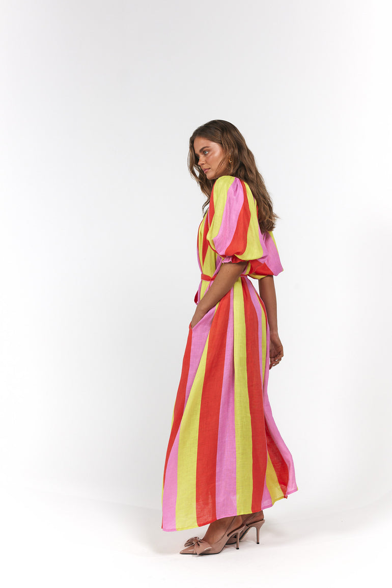 La Bohème Girls Camila Maxi Dress Candy Stripe