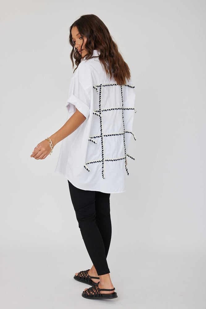 Alexandra Rogue Top - White/Black