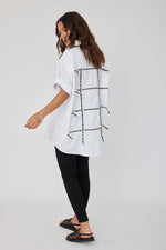 Alexandra Rogue Top - White/Black