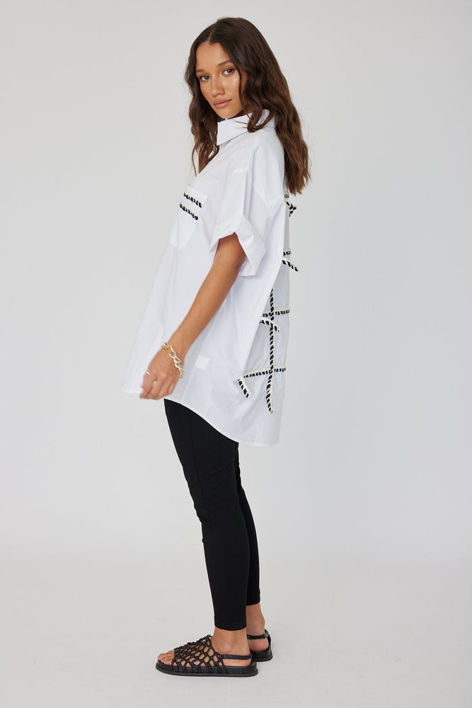 Alexandra Rogue Top - White/Black