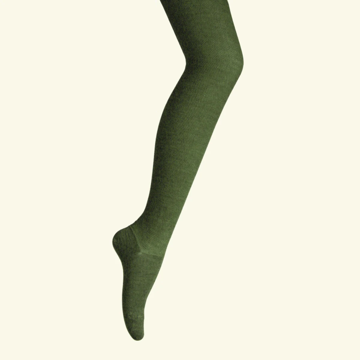 Textured Knit Tights-  Moss