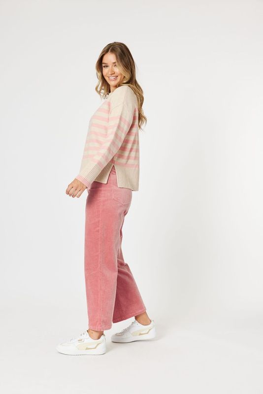 Lucy Stretch Cord Pant - Blush
