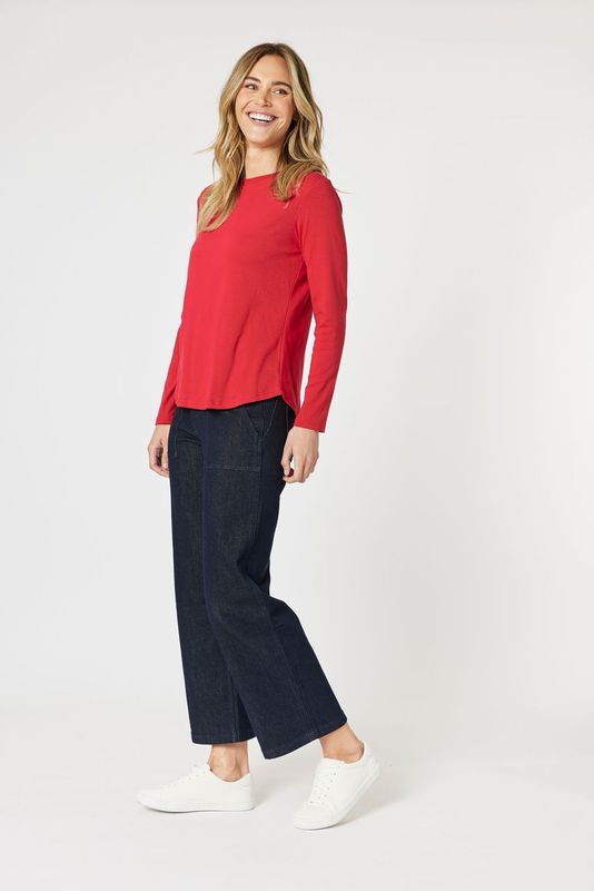 Classic Crew Neck Tee - Red