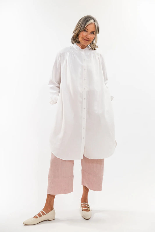 Ophelia Shirt Dress- White