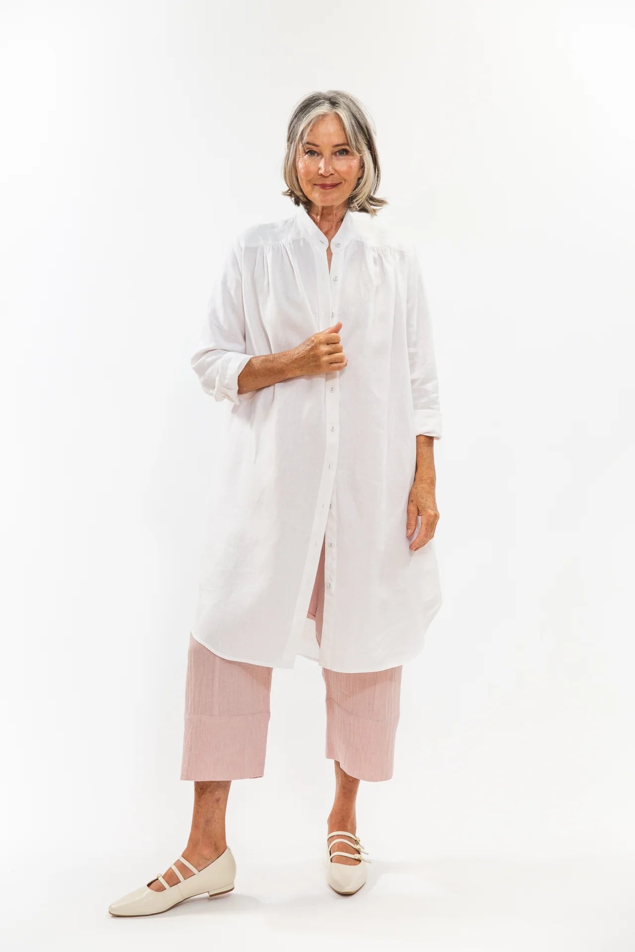 Ophelia Shirt Dress- White