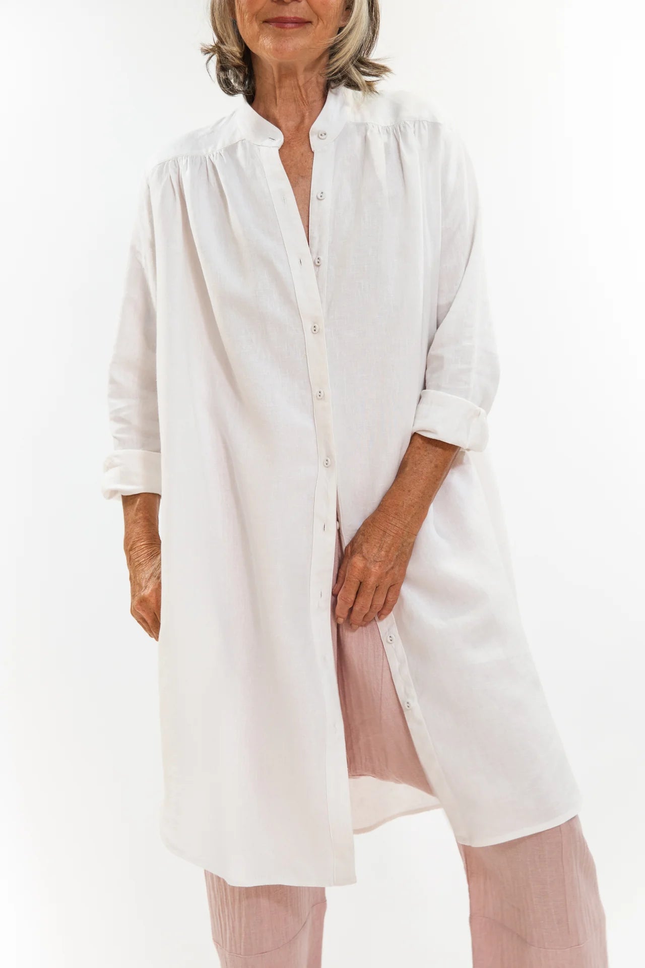 Ophelia Shirt Dress- White