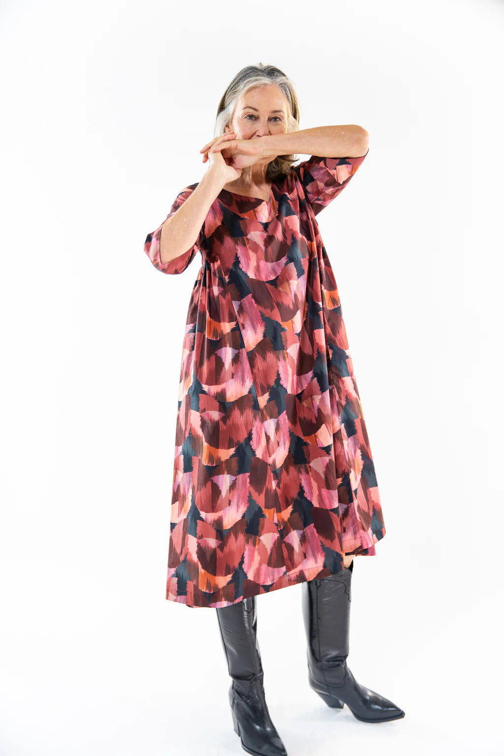 Ottie Dress- Ikat Tulip