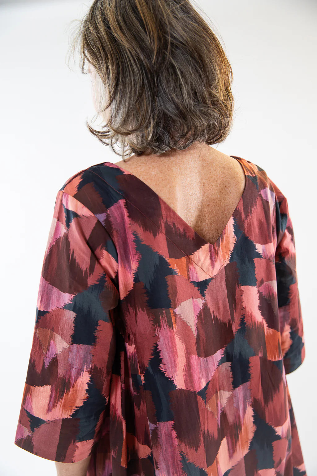 Ottie Dress- Ikat Tulip