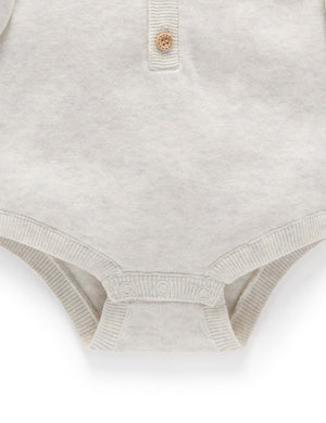 
            
                Load image into Gallery viewer, Purebaby Knitted Polo Bodysuit - Cloud Melange
            
        