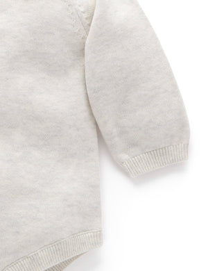 
            
                Load image into Gallery viewer, Purebaby Knitted Polo Bodysuit - Cloud Melange
            
        