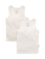 Purebaby Rib Singlet - White