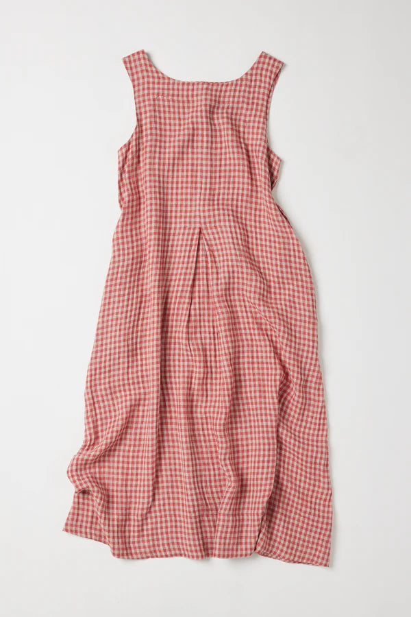 Paloma Sleeveless Dress - Burnt Sienna Gingham