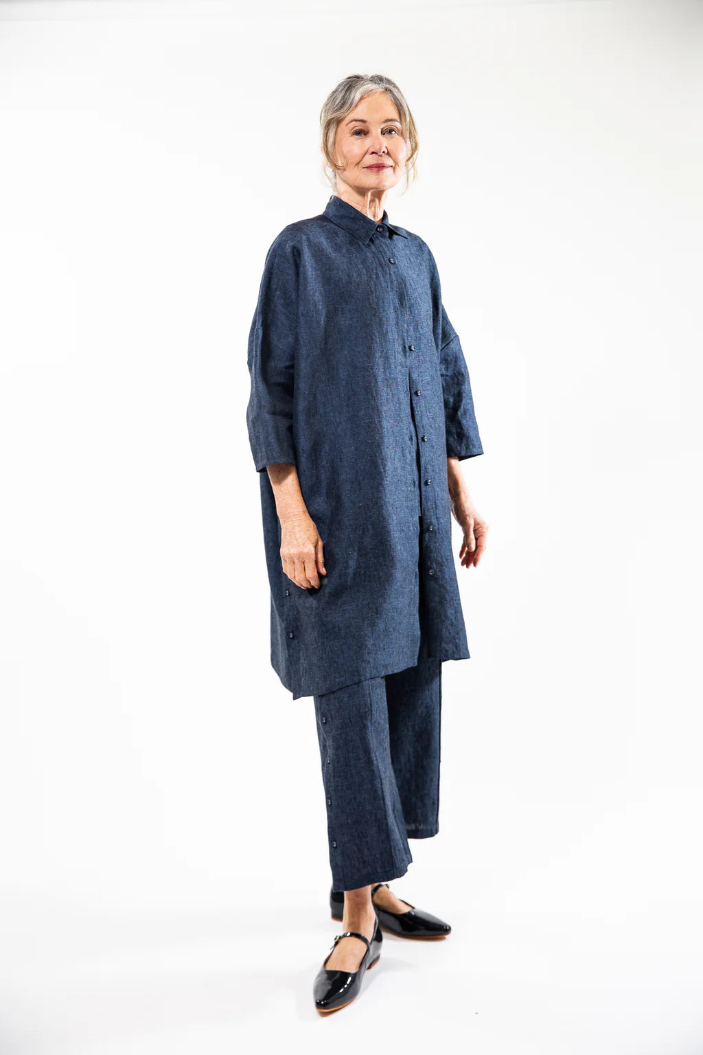 Pippi Shirt Dress- Navy