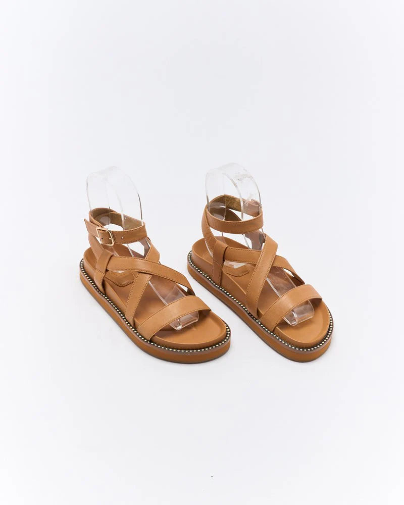 Presly Leather Sandal - Coconut Tan