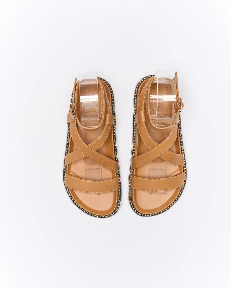Presly Leather Sandal - Coconut Tan