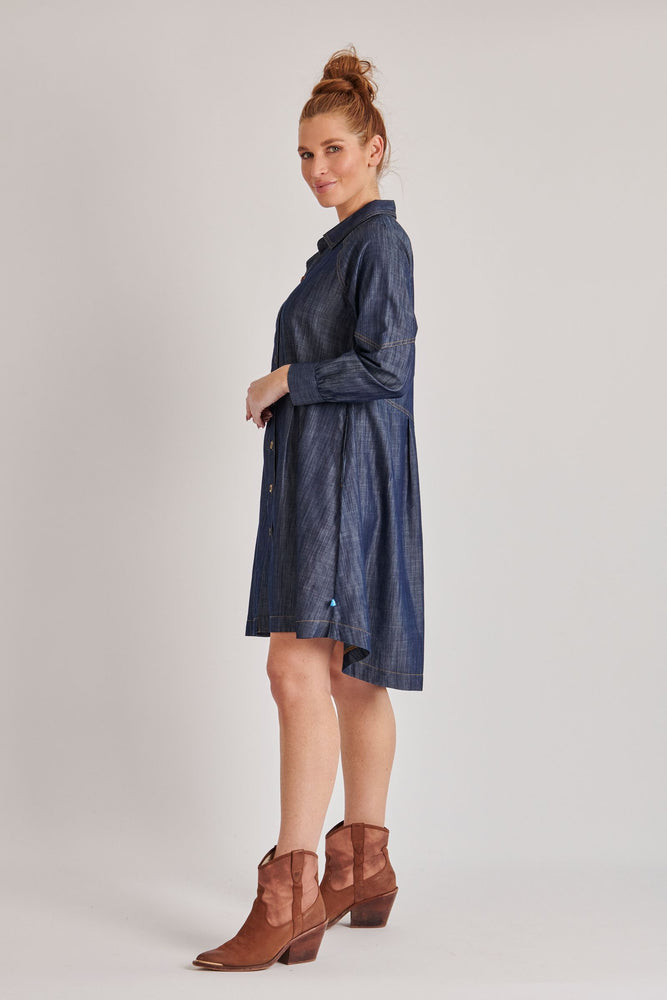 Raglan Sleeve Dress - Dark Blue