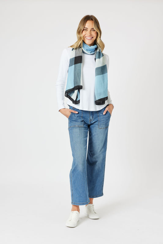London Scarf- Blue/Multi