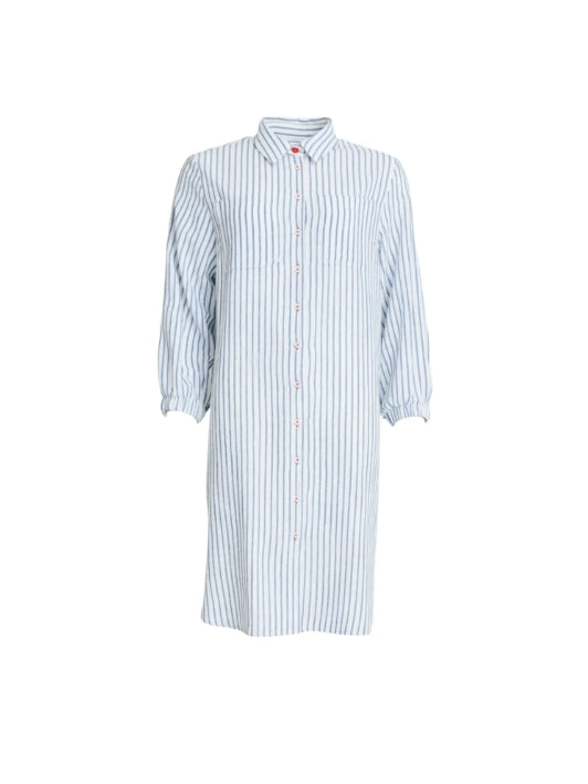 Coast Stripe Shirtdress - Blue/White