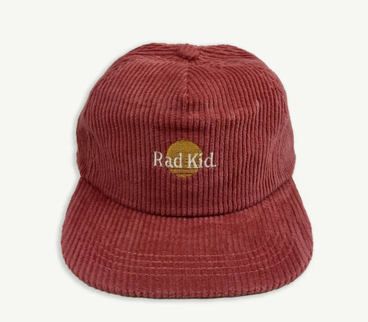 Rad Kid Pinch Front Cord Cap - Eco Red