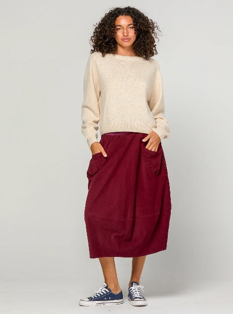 Cord Guru Skirt - Merlot
