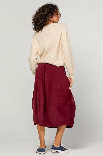 Cord Guru Skirt - Merlot