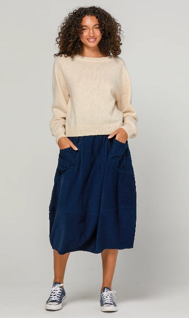 Cord Guru Skirt- Midnight