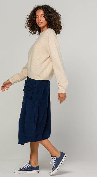 Cord Guru Skirt- Midnight