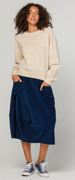 Cord Guru Skirt- Midnight