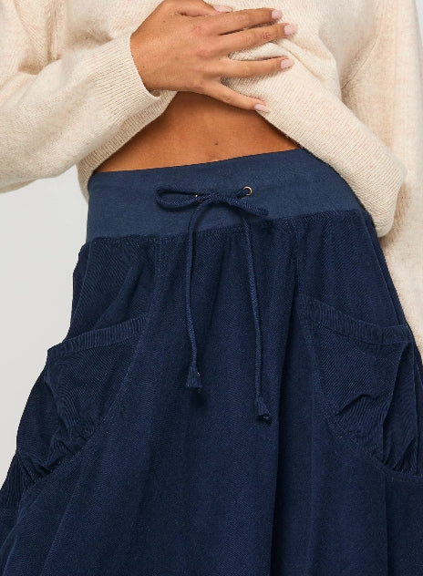 Cord Guru Skirt- Midnight