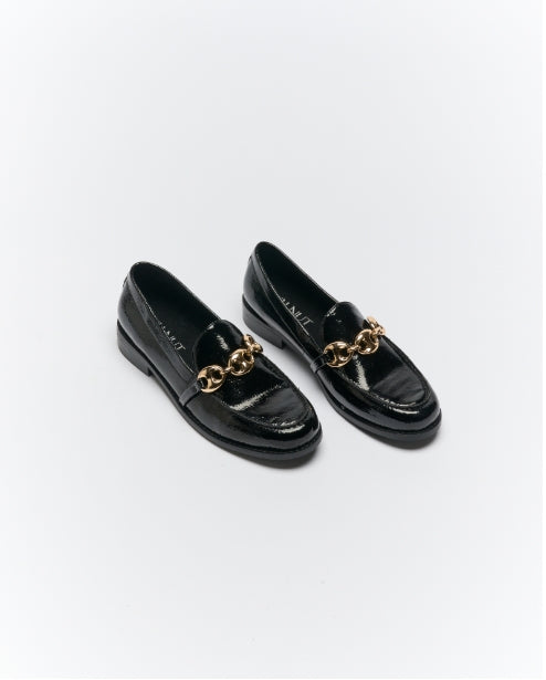 Hutton Patent Loafer- Black