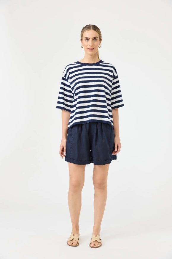 Studio Stripe Tshirt - Indigo