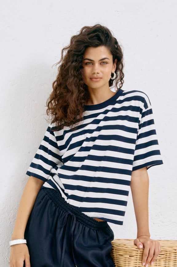 Studio Stripe Tshirt - Indigo