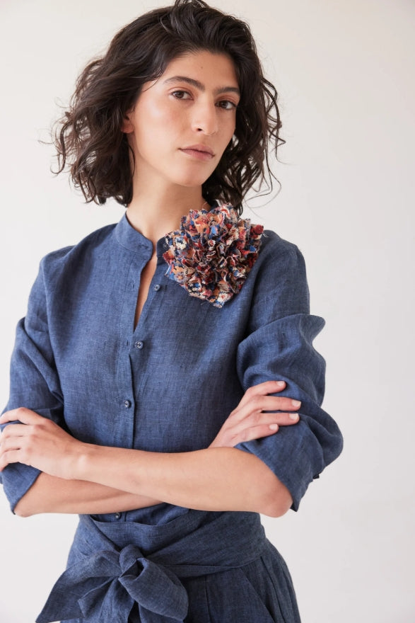 Fabric Flower Brooch - Thorpe Liberty