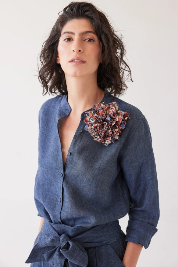 Fabric Flower Brooch - Thorpe Liberty