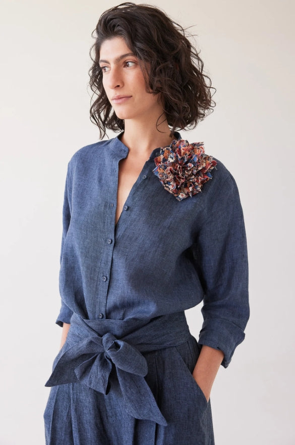 Fabric Flower Brooch - Thorpe Liberty