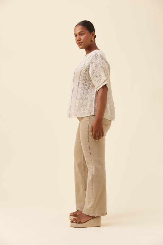 Maggie Crochet Top - Canvas