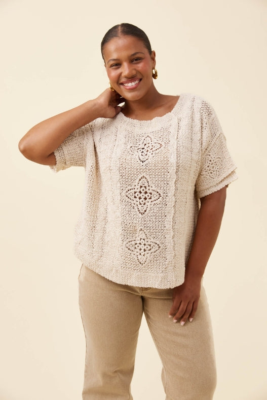 Maggie Crochet Top - Canvas