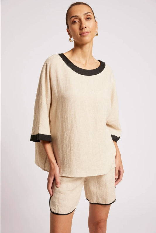 Maris Relaxed Splice Top - Tusk
