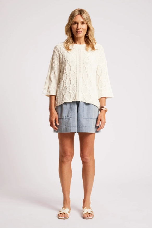 Casa Cable Jumper - White
