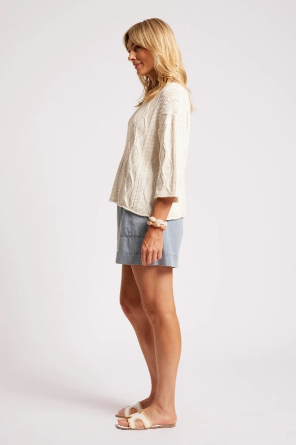 Casa Cable Jumper - White