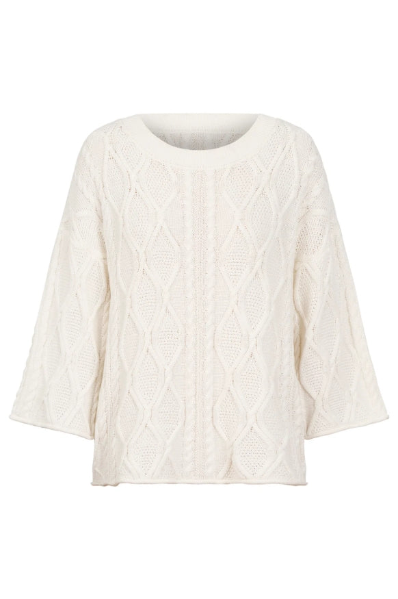 Casa Cable Jumper - White