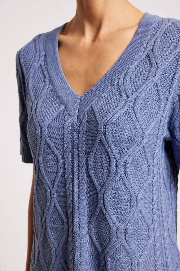 Casa Cable V Knit - Marine