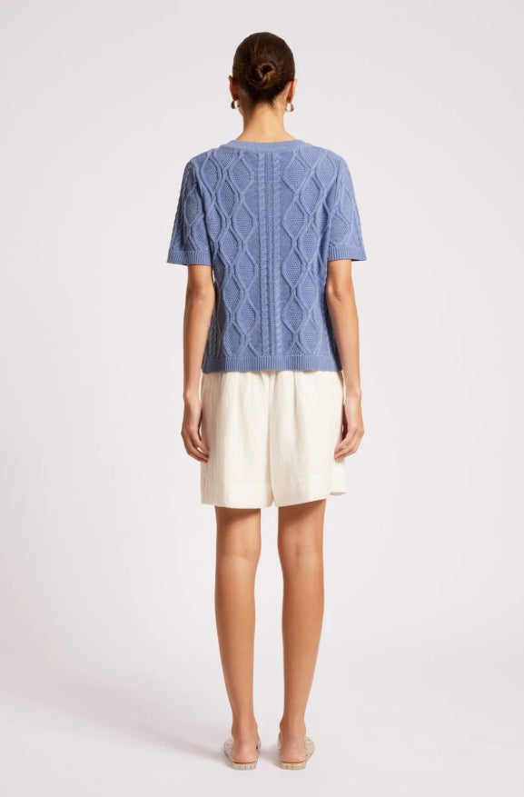 Casa Cable V Knit - Marine