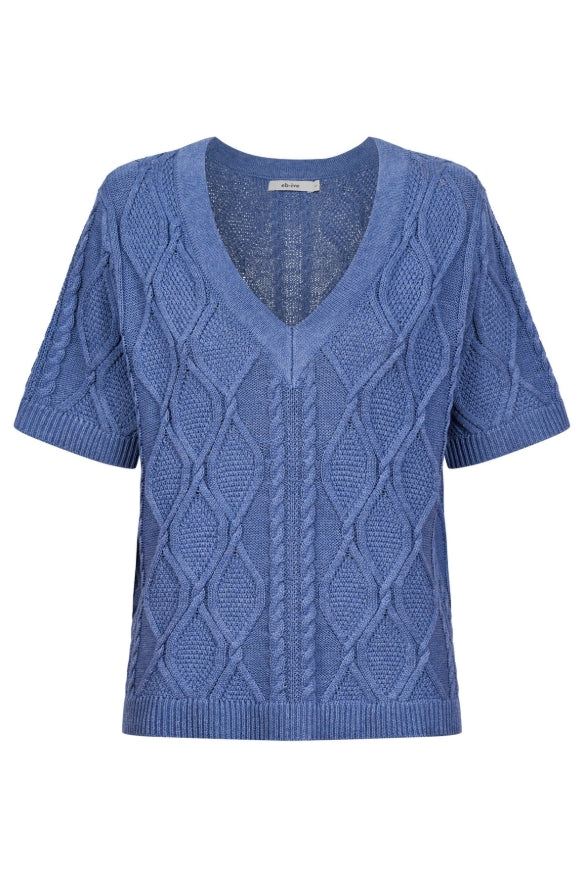 Casa Cable V Knit - Marine