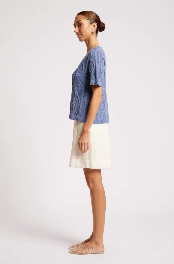 Casa Cable V Knit - Marine