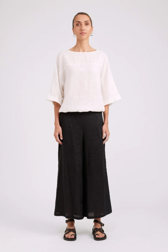 Studio Button Top/Jacket - White