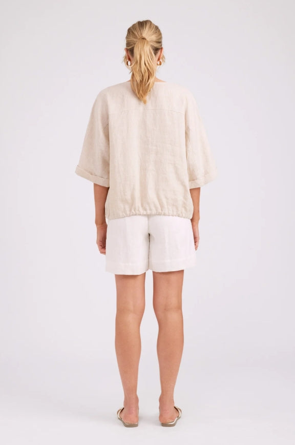 Studio Button Top/Jacket - Tusk