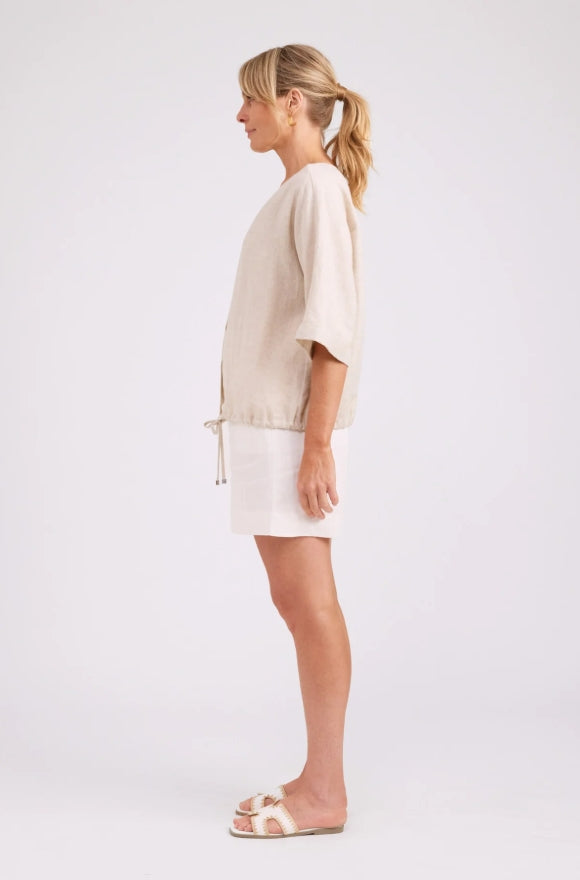 Studio Button Top/Jacket - Tusk