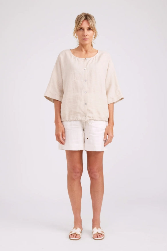 Studio Button Top/Jacket - Tusk
